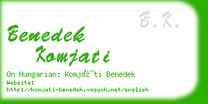 benedek komjati business card